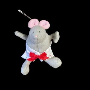 Vintage 1985 Hallmark Plush Mouse ornament or toy